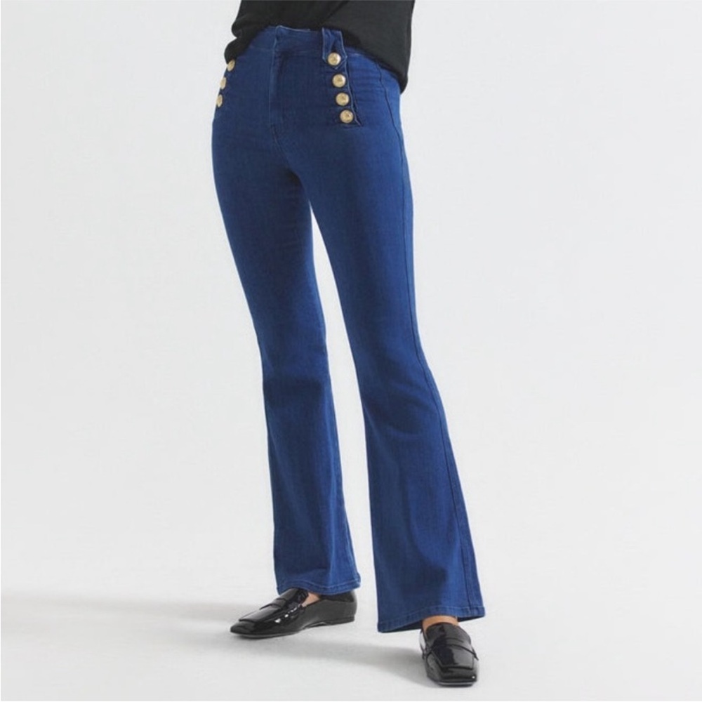 Derek Lam Crosby Robertson Flare Blue Jeans - Picture 3 of 8